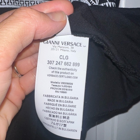 Versace Collection Mens Black & White Pattern Tshirt Size XL - Picture 6 of 6